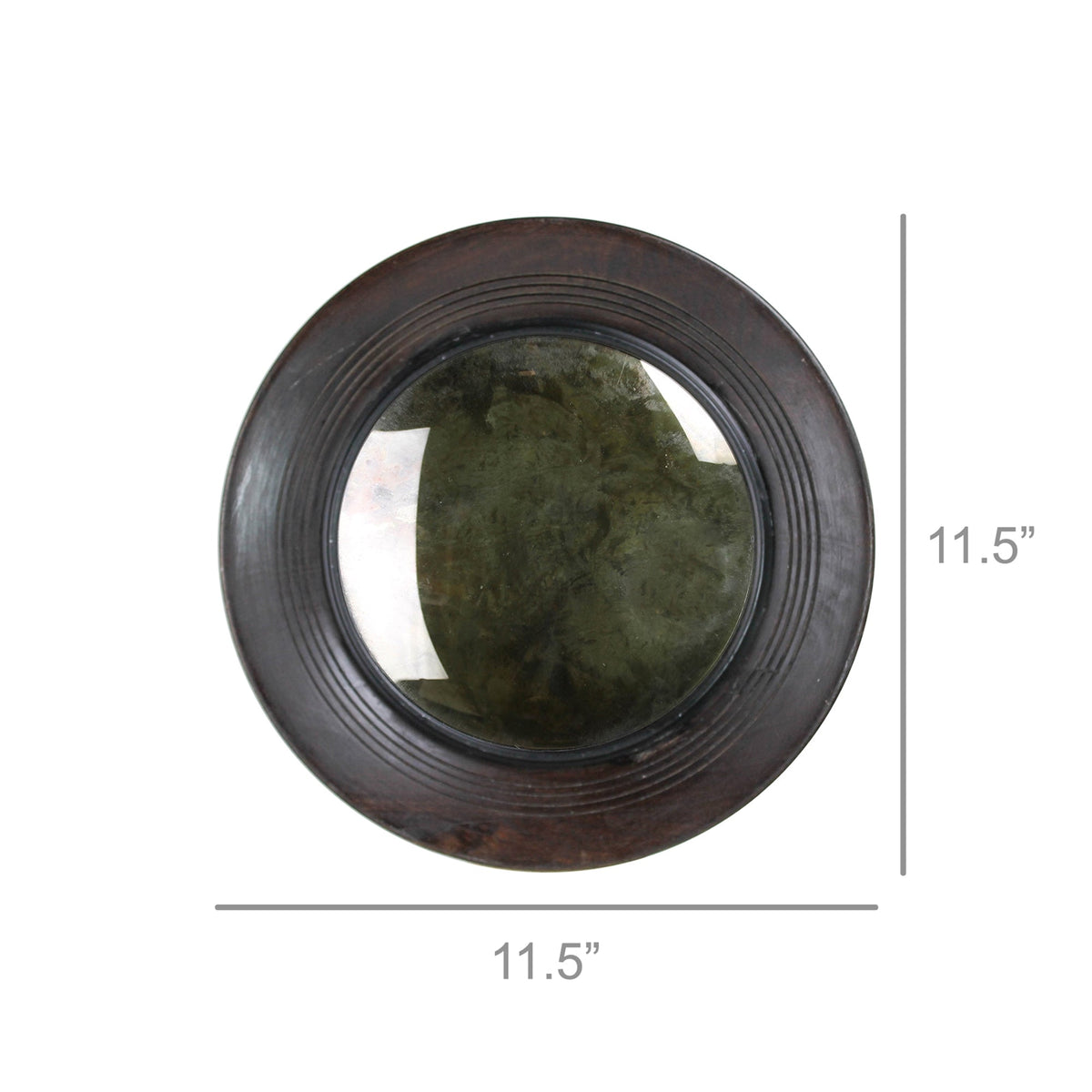 Dario Convex Mirror, Wood - Med