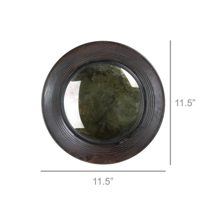 Dario Convex Mirror, Wood - Med