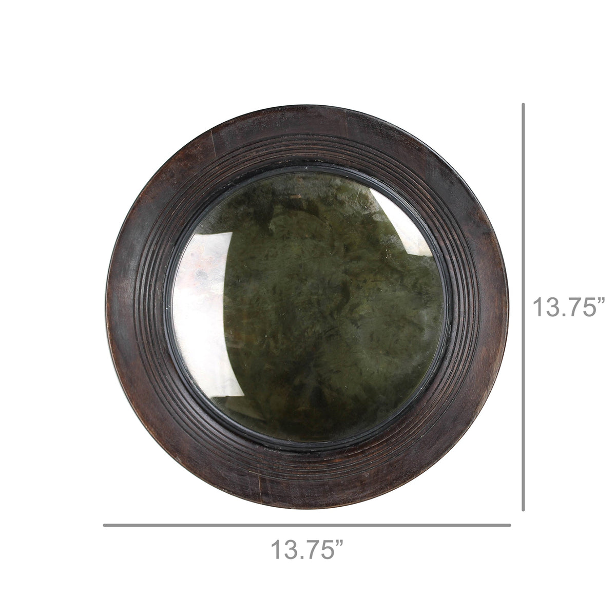 Dario Convex Mirror, Wood - Lrg