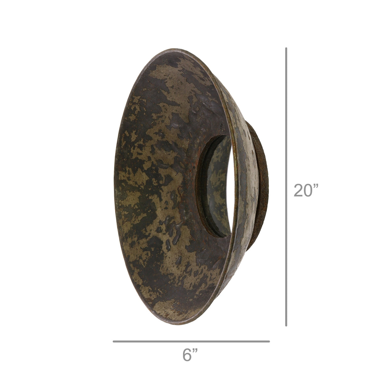 Metal Bowl Mirror - Lrg