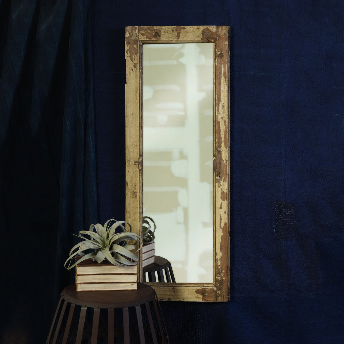 Salvaged Wood Shutter Mirror - Tall