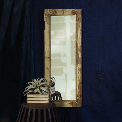 Salvaged Wood Shutter Mirror - Tall