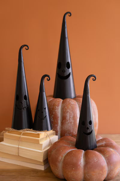 Set Of Four Halloween Hat Jack O Lanterns