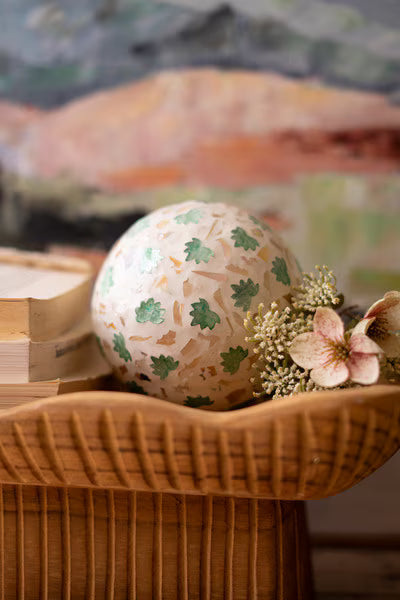 Spun Bamboo Ball With Capiz Shel Detail (Case Pack)